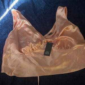 Wild Fable Light Peach Satin Bralette